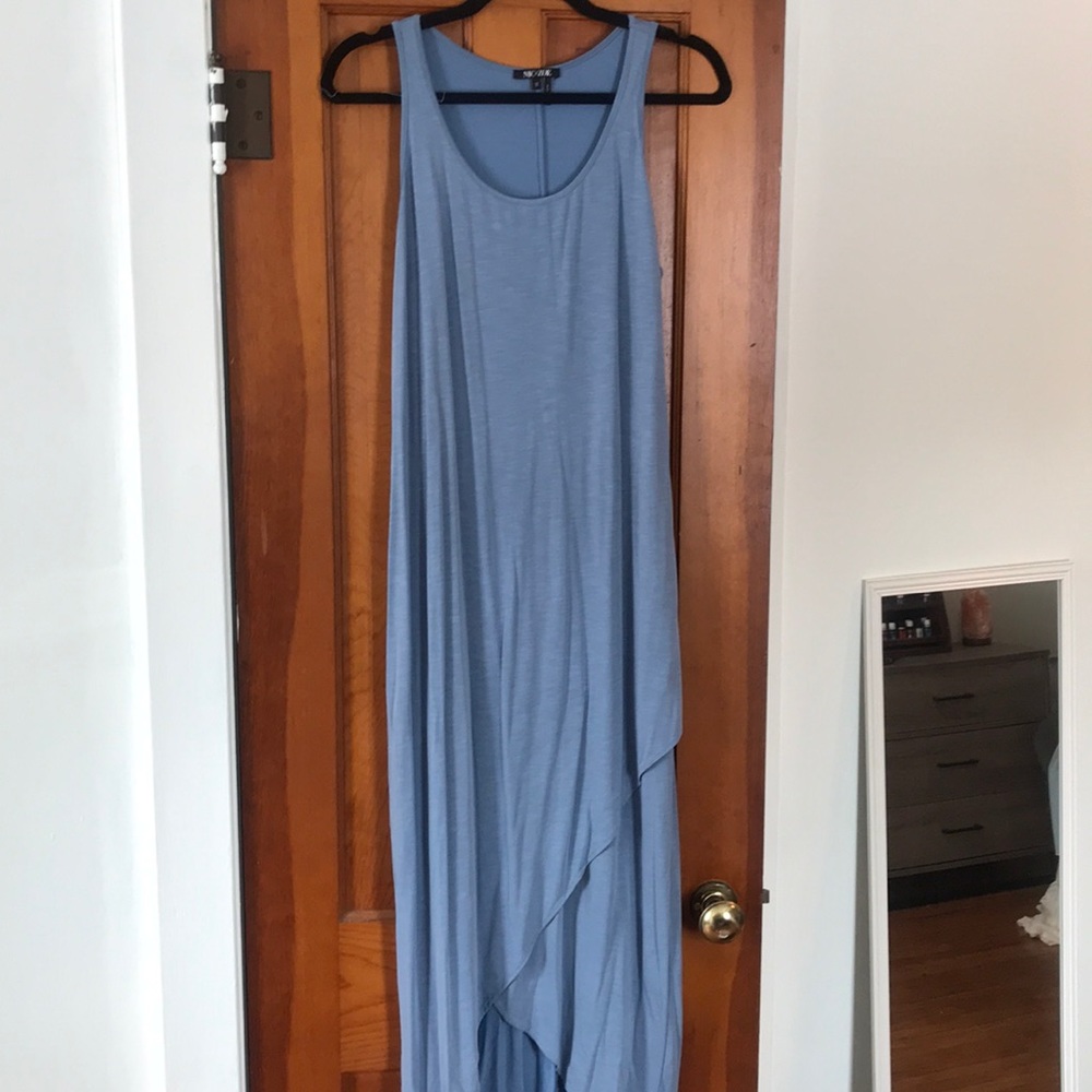 High/Low Sky Blue Tank Dress